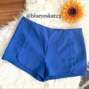 High Rise Cobalt Blue Dress Shorts